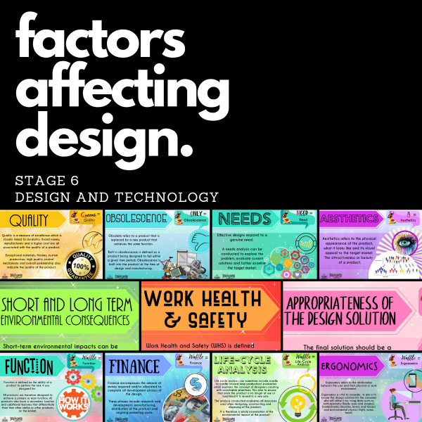 Design and Technology Posters Factors Affecting Design Digital or
