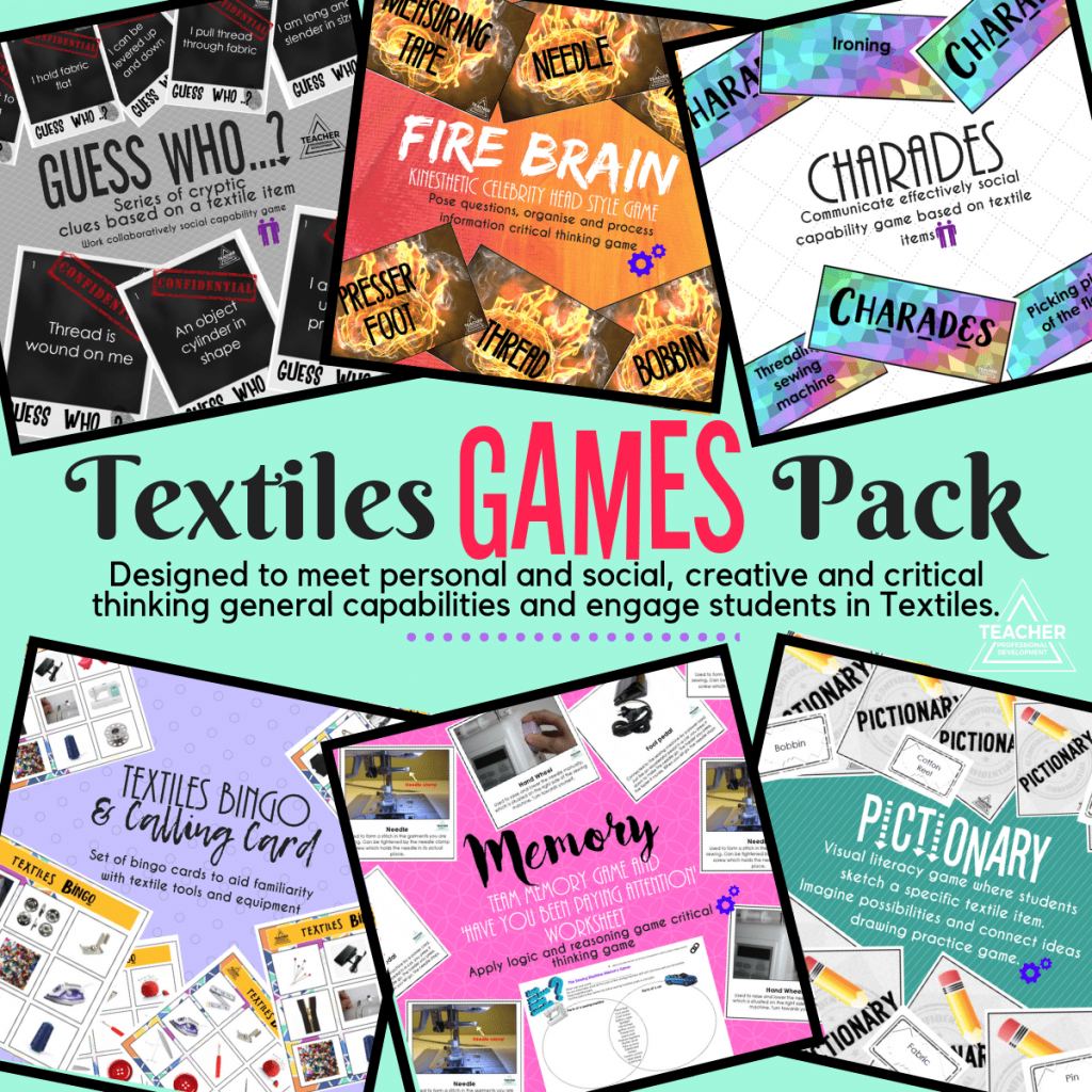 Textiles General Capabilities Game Pack Teacher Professional Development