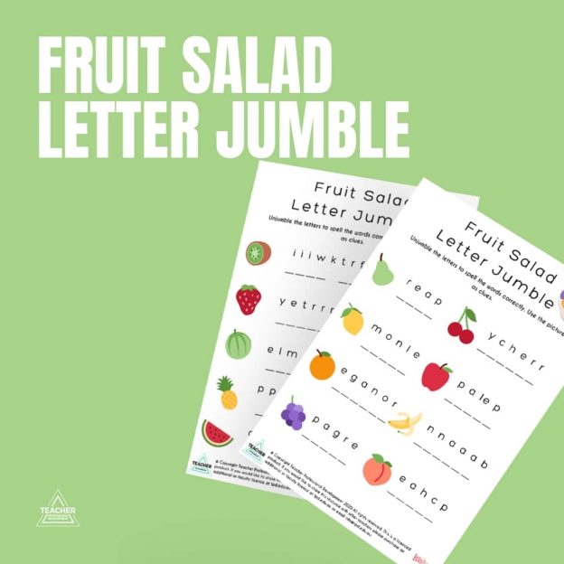 Fruit Salad Letter Jumble Activity Teacher Professional Development