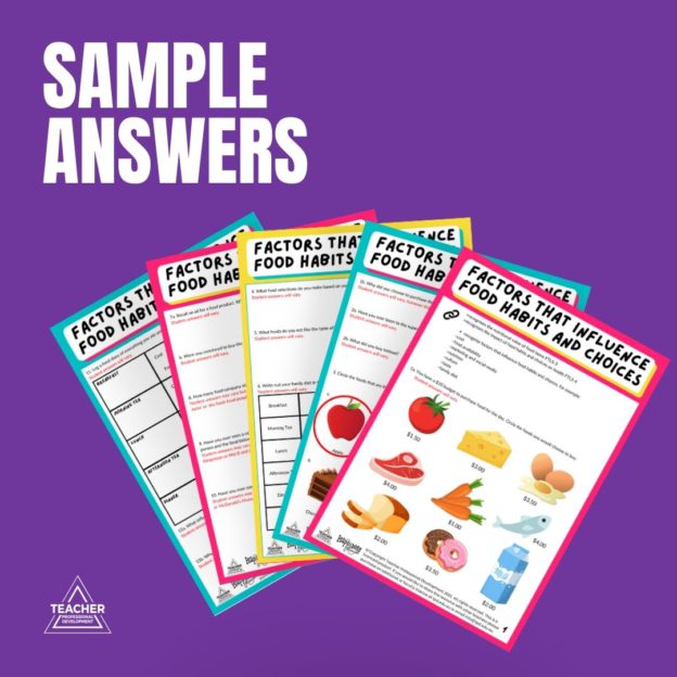 Life Skills Factors that Influence Food Habits and Choices - Teacher